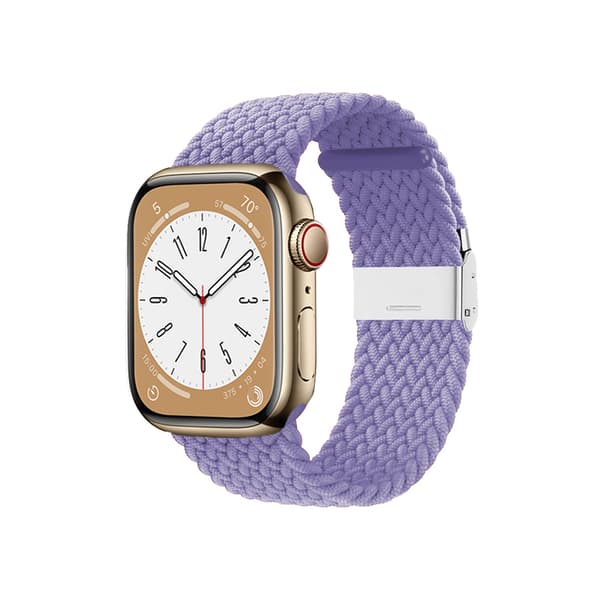Crong Wave Band – Flettet Apple Watch-rem 38/40/41 mm (lilla)