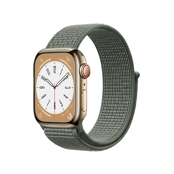 Crong Nylon - Sportband för Apple Watch 42/44/45/49 mm (Militärgrön)