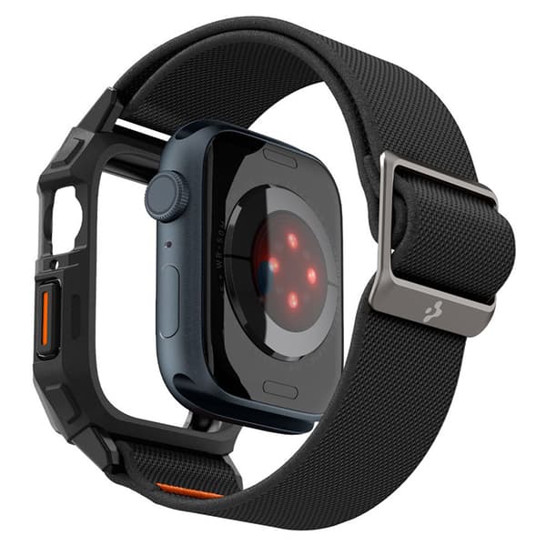 Spigen Lite Fit "Pro" - Fodral med rem för Apple Watch 4/5/6/7/8/9/SE 44/45 mm (mattsvart)