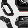 Miniatyrbild 9 av 10: Spigen Lite Fit "Pro" - Fodral med rem för Apple Watch 4/5/6/7/8/9/SE 44/45 mm (mattsvart)