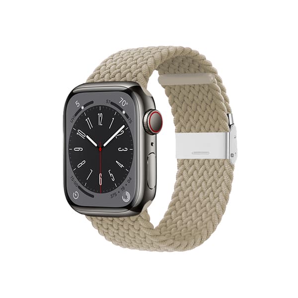 Crong Wave Band - flätat band för Apple Watch 38/40/41 mm (Stone Beige)