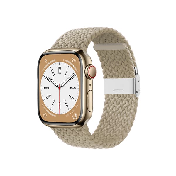 Crong Wave Band - flätat band för Apple Watch 38/40/41 mm (Stone Beige)