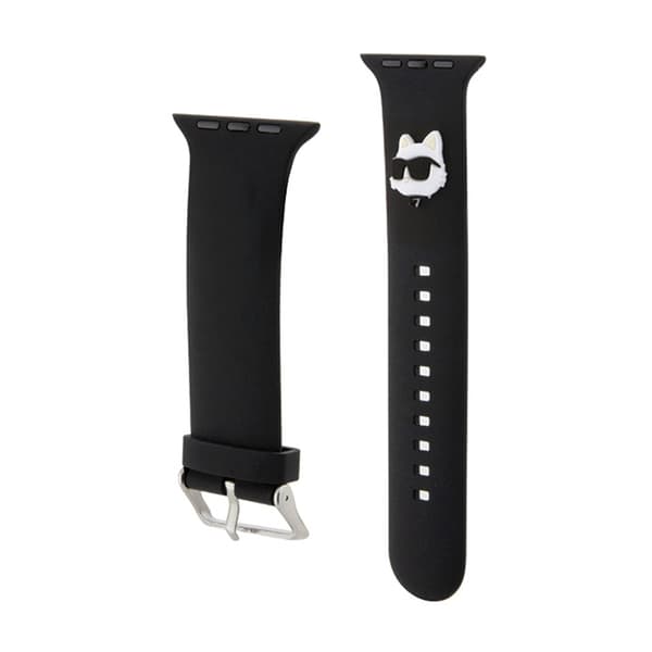 Karl Lagerfeld 3D gummi Choupette Head NFT - Apple Watch Strap 42/44/45/49 mm (sort)
