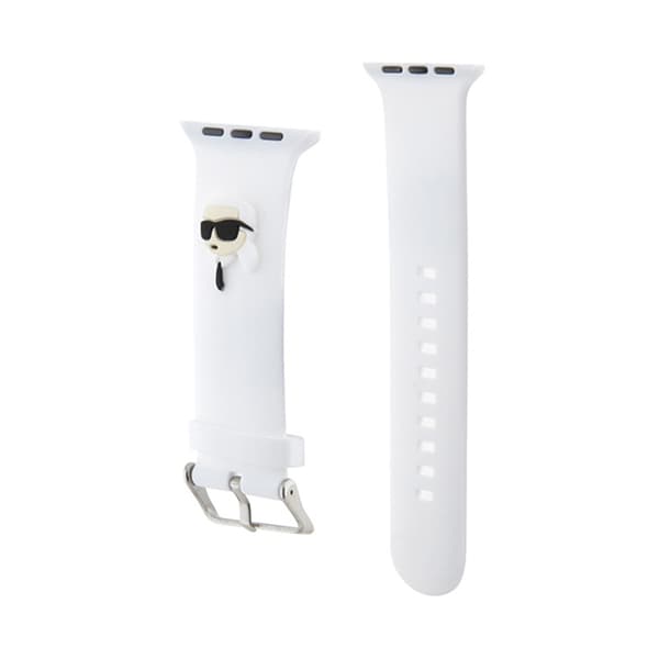 Karl Lagerfeld 3D gummi Karl Head NFT - Apple Watch Strap 38/40/41 mm (hvid)