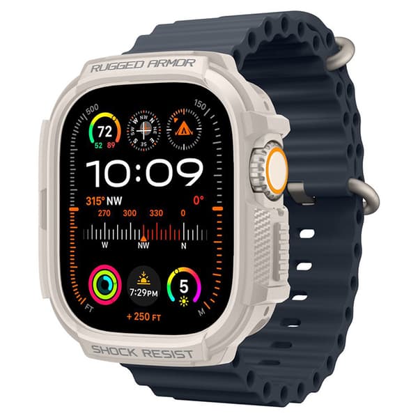 Spigen Rugged Armor - Fodral för Apple Watch Ultra 1/2 49 mm (Dune Beige)