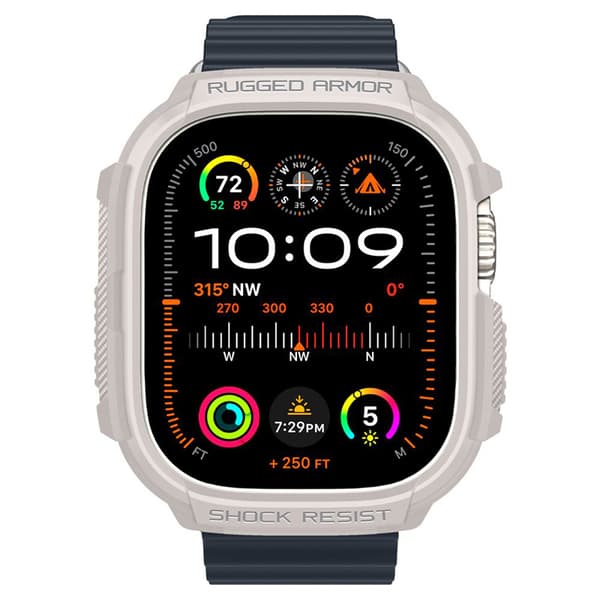 Spigen Rugged Armor - Fodral för Apple Watch Ultra 1/2 49 mm (Dune Beige)