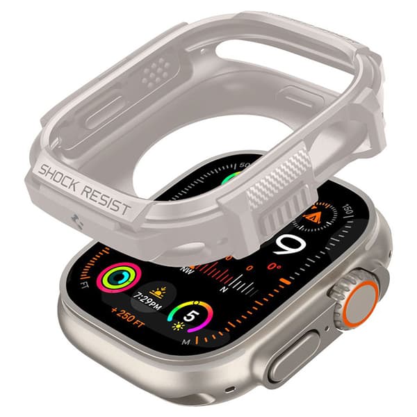 Spigen Rugged Armor - Fodral för Apple Watch Ultra 1/2 49 mm (Dune Beige)