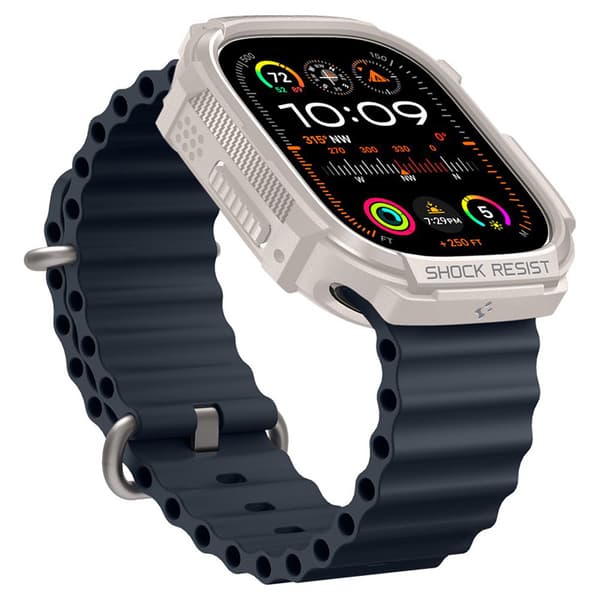 Spigen Rugged Armor - Fodral för Apple Watch Ultra 1/2 49 mm (Dune Beige)