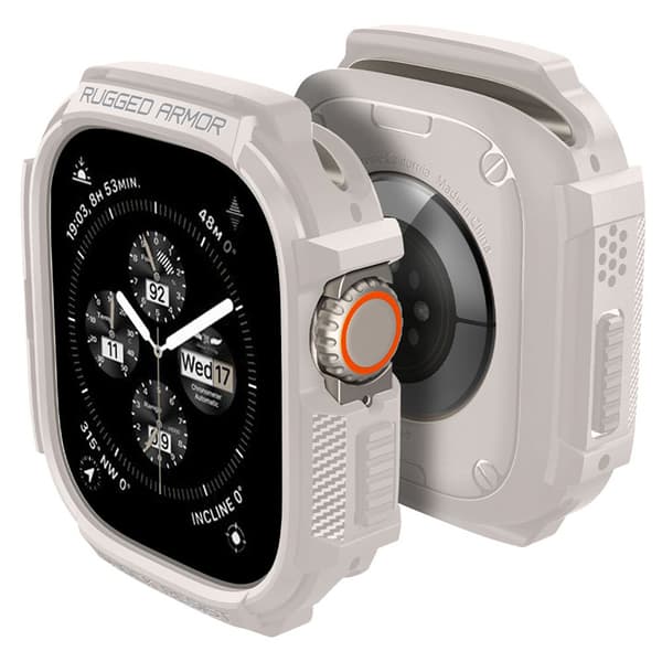 Spigen Rugged Armor - Fodral för Apple Watch Ultra 1/2 49 mm (Dune Beige)