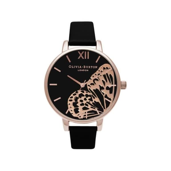 Klocka - Olivia Burton - Mod. OB16AM97 - Dam - Quartz - Svart Läder