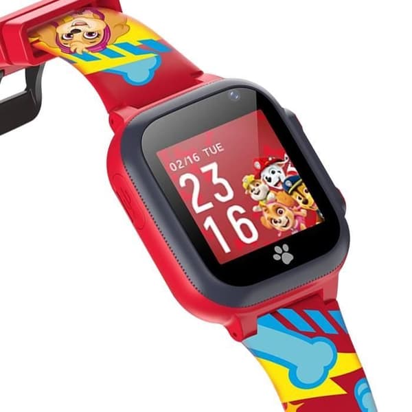 Barnansluten klocka med SIM-kort Paw Patrol Integrated Camera Forever Red