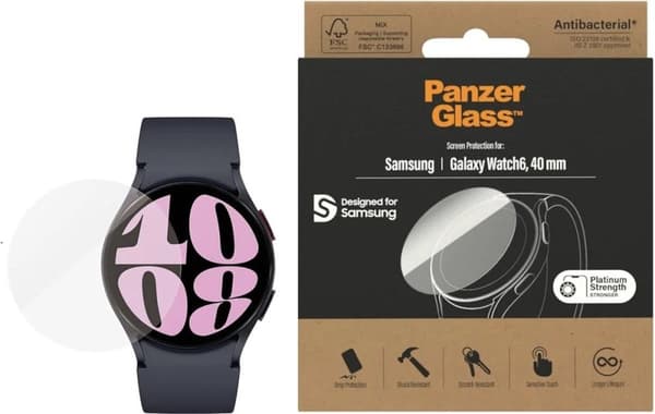 PanzerGlass skærmbeskytter til Samsung Galaxy Watch 6 - 40 mm