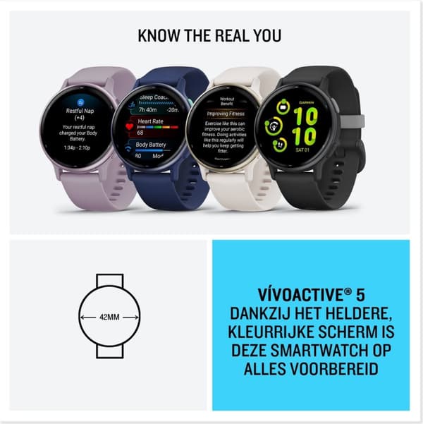 Garmin vivoactive 5 sort/skifergrå - <br />ÉN PLATFORM - UTALIGE MULIGHEDER<br />Uanset mob