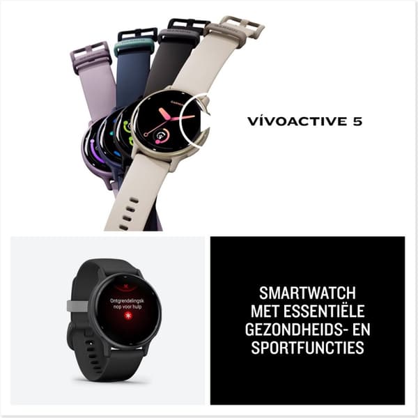 Garmin vivoactive 5 sort/skifergrå - <br />ÉN PLATFORM - UTALIGE MULIGHEDER<br />Uanset mob