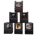 Miniatyrbild 2 av 2: Singel Watch Winder - Svart med nitmönster och vit söm