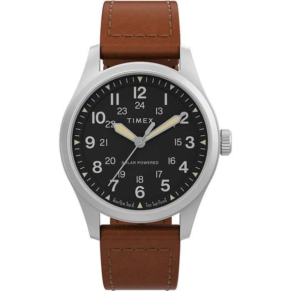 Men's Watch Only Time Timex Expedition North Field Solar klassisk torsk. TW2V00200 Timex Brun