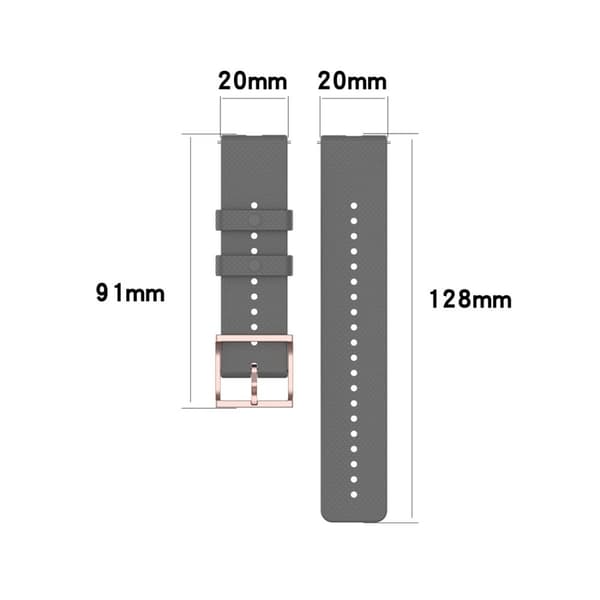 Silikonarmband till Polar Ignite 20mm - Rosa
