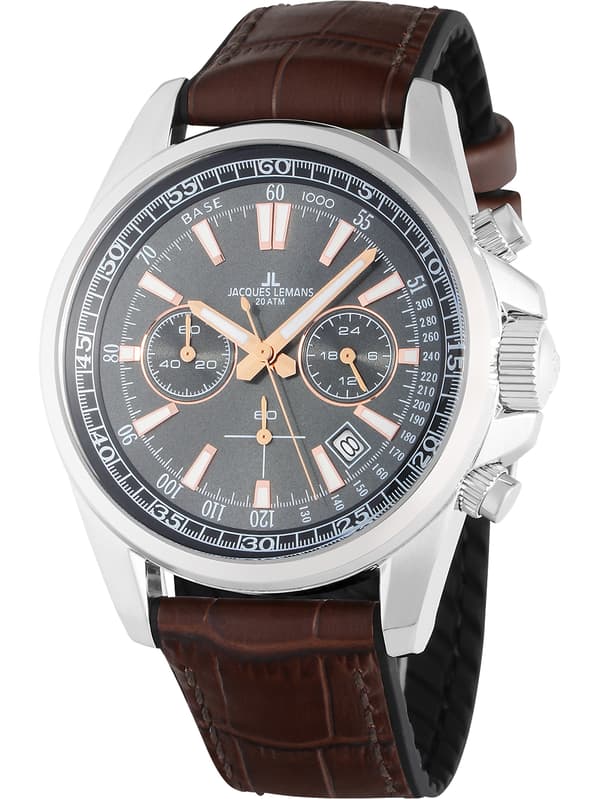 Mens Watch Jacques Lemans 1-2117W, Quartz, 44mm, 20ATM