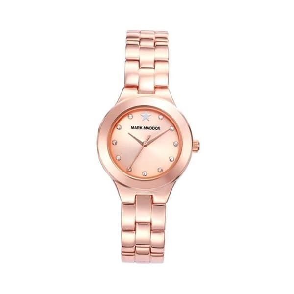 Klocka - MARK MADDOX - Mod. PINK GOLD MM7010-97 - Rostfritt stål - Metallarmband - 30 mm