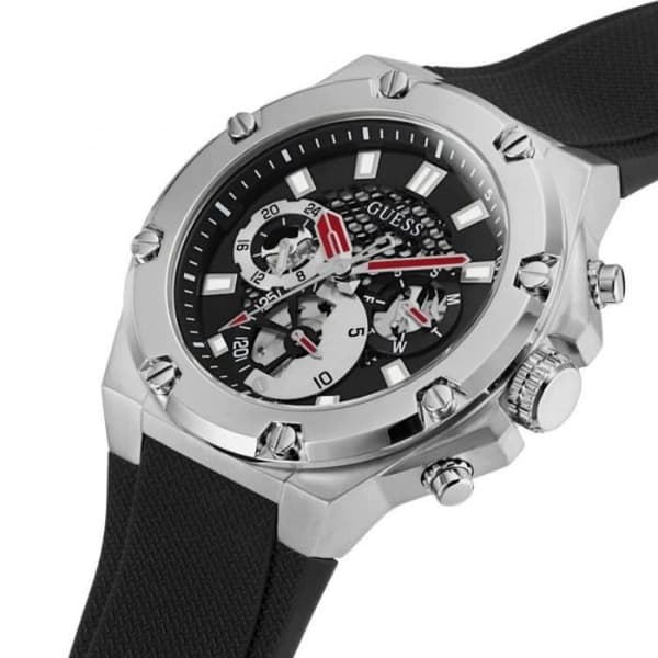 Klocka - Guess - Third Gear GW0334G1 - Kvarts - Svart - Silikon