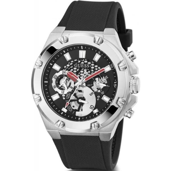 Klocka - Guess - Third Gear GW0334G1 - Kvarts - Svart - Silikon