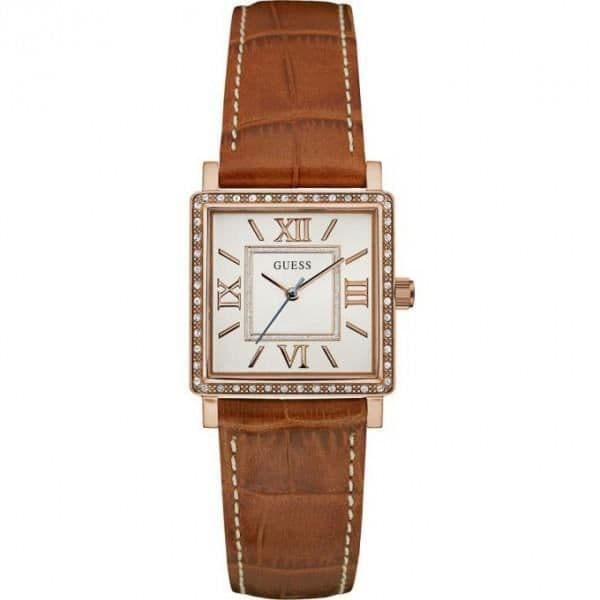 Klocka - Guess - Chelsea - Dam - Brun läder - Vattentålighet 30 m - Chic