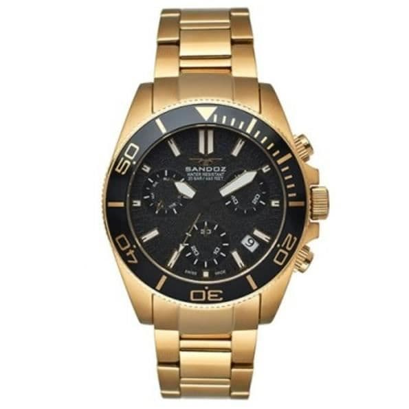 Klocka - Sandoz - 81447-97 - Svart - Vattentäthet 10 Atm - Kvartsrörelse - Chic Stil