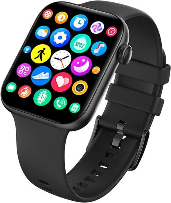 SPC Smartee Duo 2 - Ansluten klocka med extra armband, 1,78” AMOLED-skärm, 7-dagars batteri - Svart/Grön