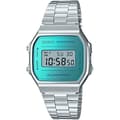 Miniatyrbild 1 av 4: CASIO unisex vintageklocka A168WEM-2EF - Armband i rostfritt stål - Vattentät - Digital display