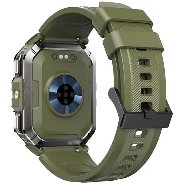 Blackview Smartwatch för män med Bluetooth-samtal, 900mAh, 1.45" vattentålig robust smartwatch med LED-lampa, kompass - Grön