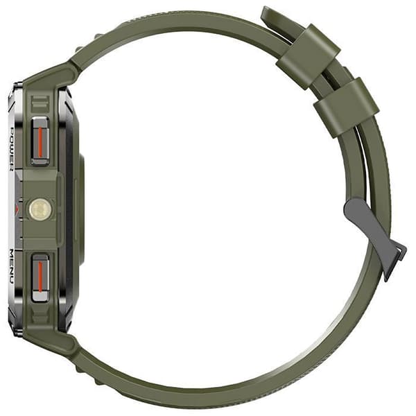 Blackview Smartwatch för män med Bluetooth-samtal, 900mAh, 1.45" vattentålig robust smartwatch med LED-lampa, kompass - Grön