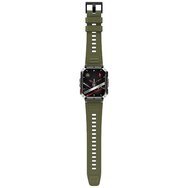Blackview Smartwatch för män med Bluetooth-samtal, 900mAh, 1.45" vattentålig robust smartwatch med LED-lampa, kompass - Grön