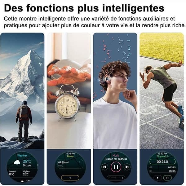 Blackview W50 Bluetooth Connected Watch för kvinnor män, Robust Smartwatch 100+ sportlägen, musikkontroll för iOS Android - Grön
