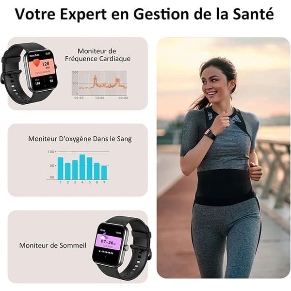 Blackview R50 Smartwatch med Sömnmonitor och Pulsmonitor 100+ Sportlägen - Svart