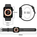 Miniatyrbild 2 av 4: Blackview R30 Pro Bluetooth Connected Watch for Dam Herr 100+ Sportlägen 10m Vattentät Kompatibel iOS Android - Svart