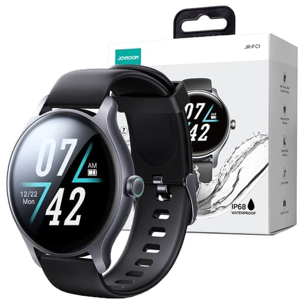 Joyroom smartklokke FC1 Classic Series med samtalesvarfunksjon IP68 grå (JR-FC1)