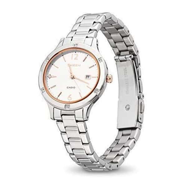 Damklocka - Casio - SHE-4533D-7AUER - Analog - Kvarts - Rostfritt stål