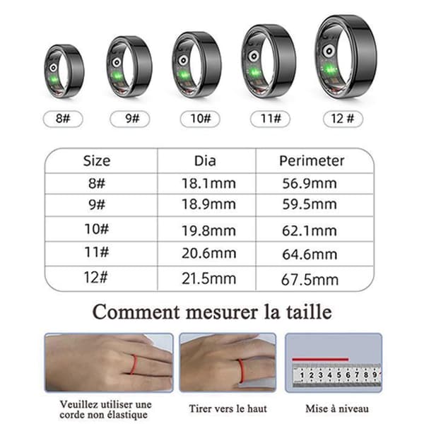 Smart Ring RO2 HAMTOD Health Smart Ring för att spåra sömn och puls Smart Ring med 7 dagars batteritid