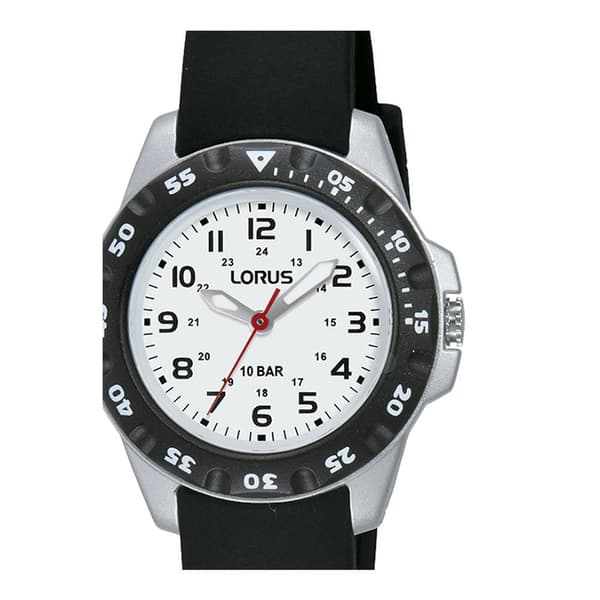 Lorus Watches 3 Hands Silicon Klocka Svart