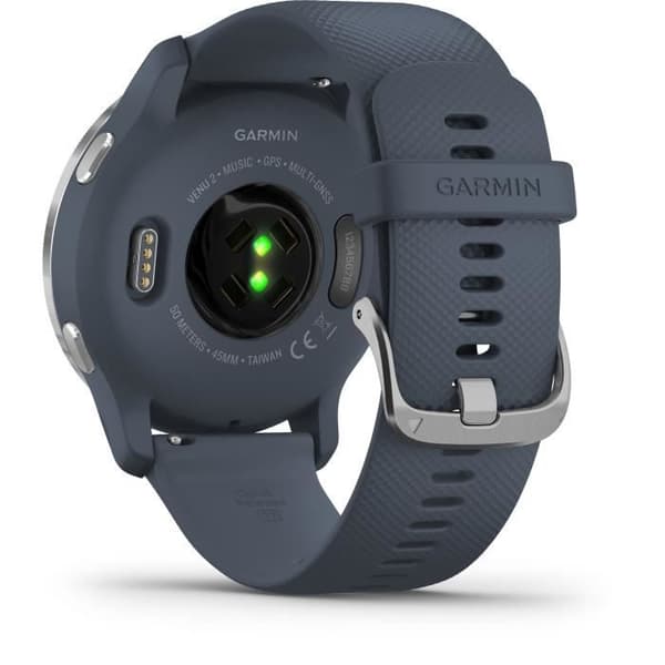 Garmin Venu 2 Silver smartklocka med blått band