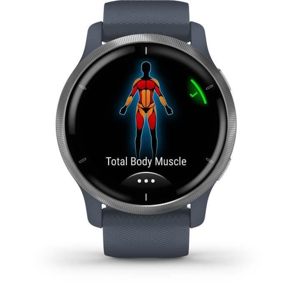 Garmin Venu 2 Silver smartklocka med blått band