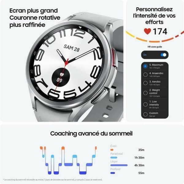 Smartklocka Samsung Watch 6 Svart 1,3" 43 mm