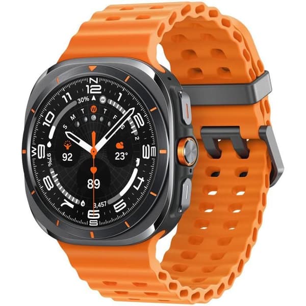 Smartklocka med 47 mm urtavla 1,47" 480x480, Samsung Galaxy Watch Ultra i mörkgrå, anslutningsmöjligheter, 4G, WiFi 5, NFC och
