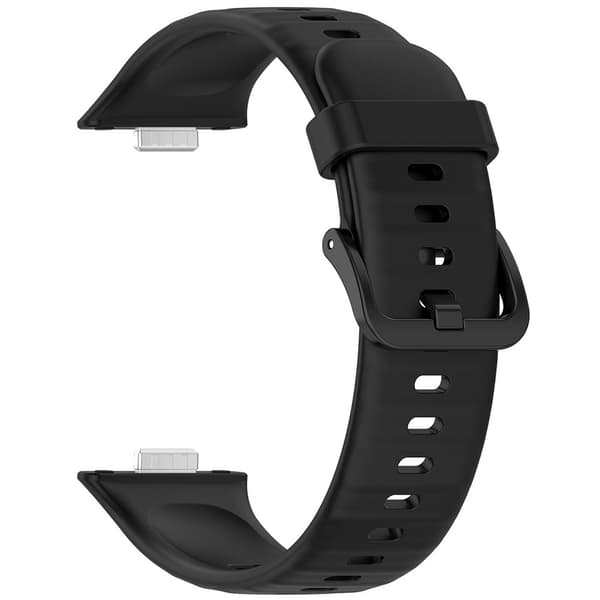 Huawei Fit 3 silikoniranneke värisoljella - musta