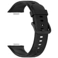 Miniatyrbillede 1 af 2: Huawei Fit 3 silikonearmbånd med farvet spænde - Sort