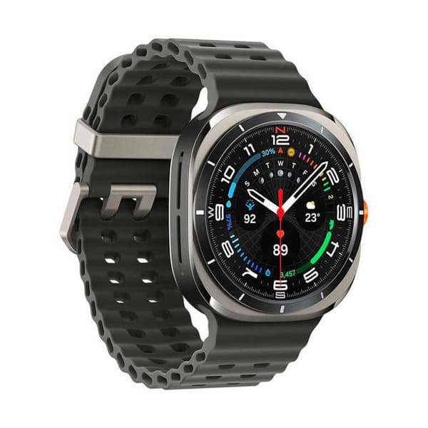 Smart klocka med 47 mm urtavla 1,47", 480 x 480. Samsung Galaxy Watch Ultra i Titanium färg, anslutning, 4G, WiFi 5, NFC