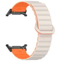 Miniatyrbilde 1 av 2: Silikonarmbånd med magnetlås til Samsung Galaxy Watch Ultra 47 mm - Starlight Orange