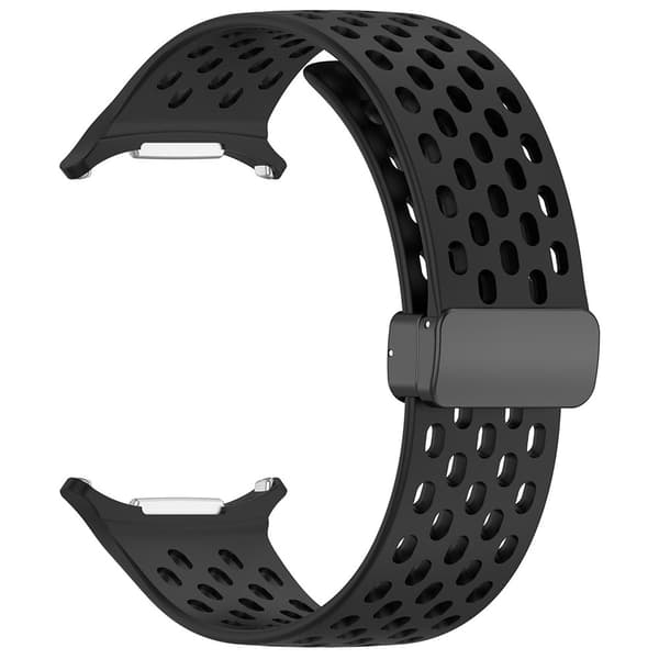 Silikoniranneke rei'itetyllä muotoilulla Samsung Galaxy Watch Ultra 47mm:lle - musta