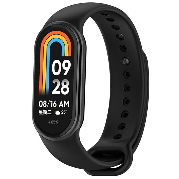 Silikonarmbånd for Xiaomi Smart Band 8 / Band 9 - Svart