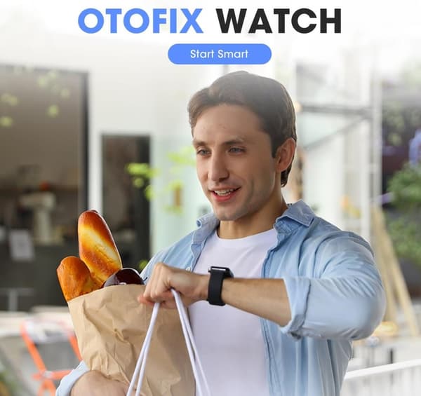 OTOFIX Smart Watch, yli 50 urheilutilaa, ääniohjaus autotoimintoihin